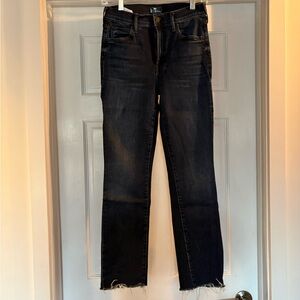 Mother Dark Blue Straight Jeans